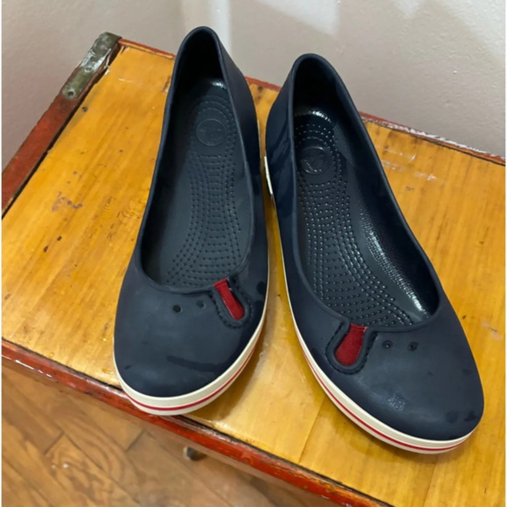 Crocs Navy Flats size 10